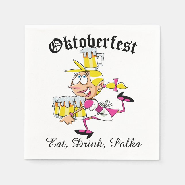 Oktoberfest Barmaid Napkins (Front)