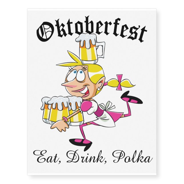Oktoberfest Barmaid Temporary Tattoos (Front)