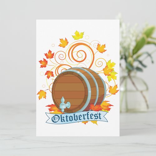 Oktoberfest Barrel Invitations