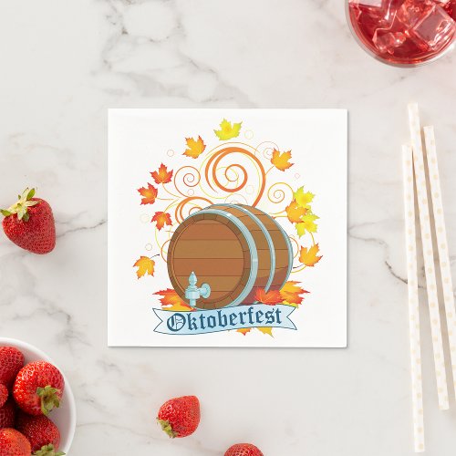 Oktoberfest Barrel Paper Napkins