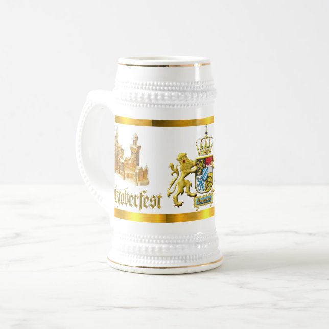 Oktoberfest Bavaria Crest, Castle Collector's   Beer Stein (Front Left)