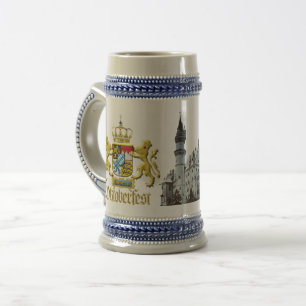 OKTOBERFEST Bavaria Crest, Castle, Song and Toast! Beer Stein
