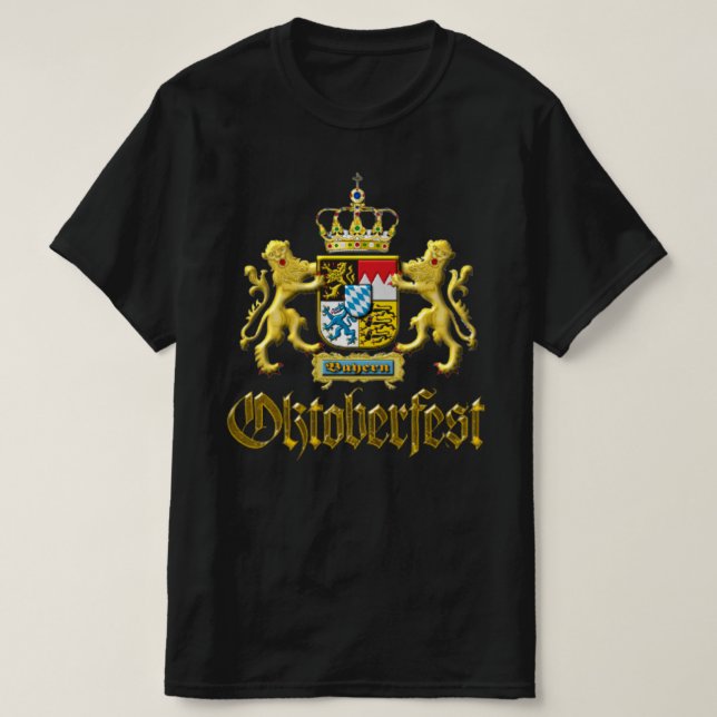 Oktoberfest Bavaria Crest T-shirt (Design Front)