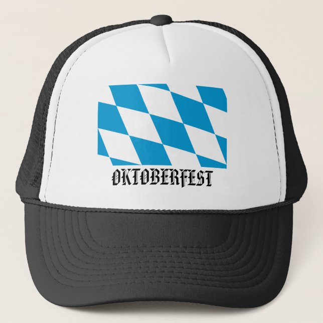 "Oktoberfest" Bavaria Flag Trucker Hat (Front)