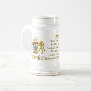 OKTOBERFEST Bavaria Genuine Crest PERSONALIZED Beer Stein