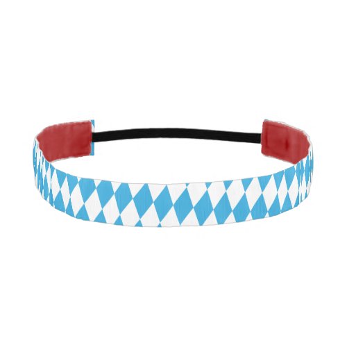 Oktoberfest Bavarian Blue and White Large Diagonal Athletic Headband