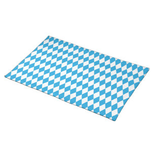 Oktoberfest Bavarian Blue and White Large Diagonal Cloth Placemat