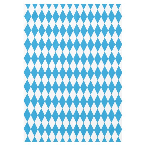 Oktoberfest Bavarian Blue and White Large Diagonal Tablecloth