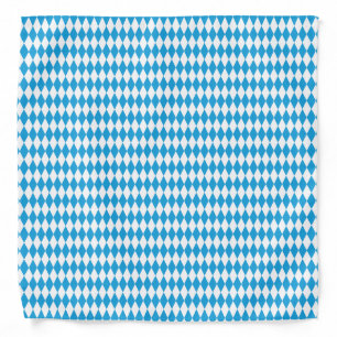 Oktoberfest Bavarian Blue and White Medium Pattern Bandana