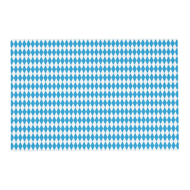 Oktoberfest Bavarian Blue and White Medium Pattern Placemat (Front)