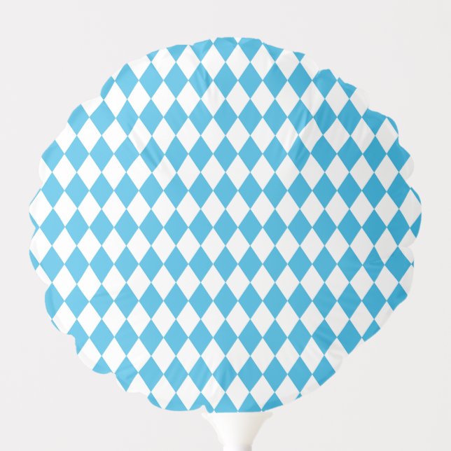 Oktoberfest Bavarian Checkered Design Balloon (Front)