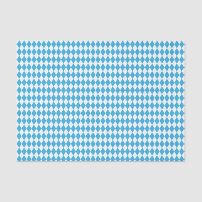 Oktoberfest Bavarian Checkered Design Tissue Paper (Front)
