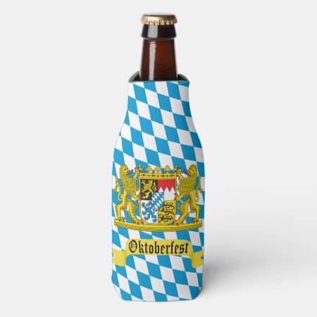 Oktoberfest Bavarian Crest Bottle Cooler