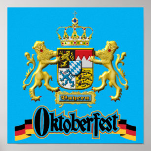 Oktoberfest Bavarian Crest Poster