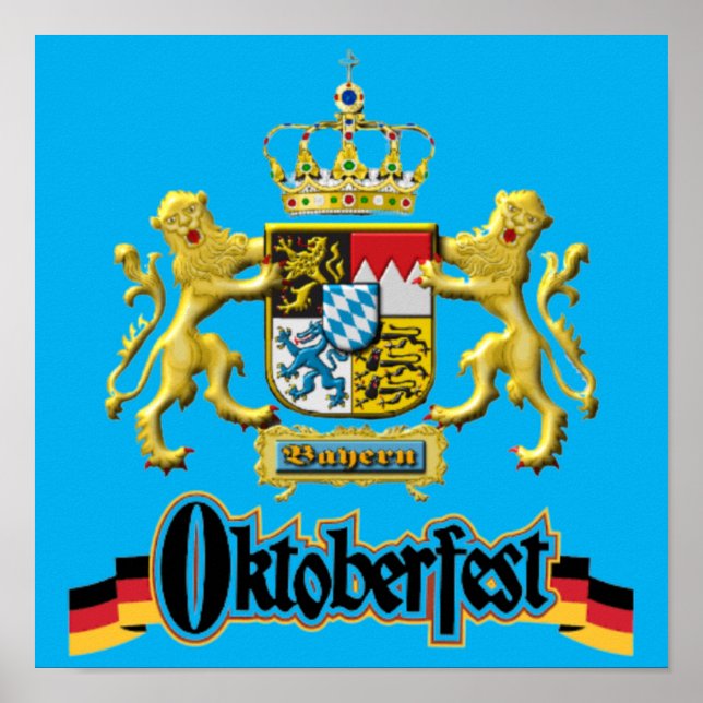 Oktoberfest Bavarian Crest Poster (Front)