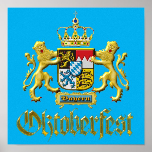 Oktoberfest Bavarian Crest Poster (Front)