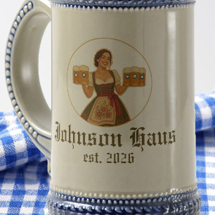 Oktoberfest Bavarian German Beer Maid Stein