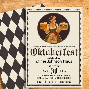Oktoberfest Bavarian German Beer Party Invitation