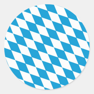 Oktoberfest, Bayern Colors Classic Round Sticker