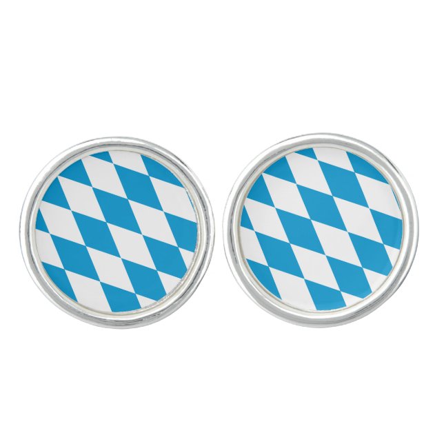 Oktoberfest, Bayern Colors Cufflinks (Front)
