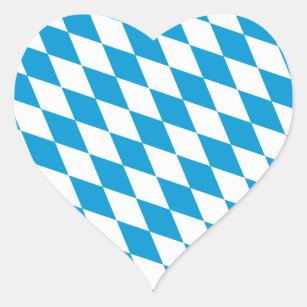 Oktoberfest, Bayern Colors Heart Sticker