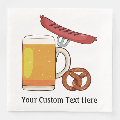 Oktoberfest BBQ custom paper napkins