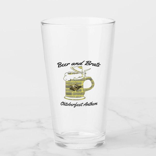 OKTOBERFEST: BEER AND BRATS. GLASS (Front)
