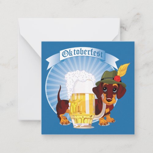 Oktoberfest Beer and Dog Greeting Card