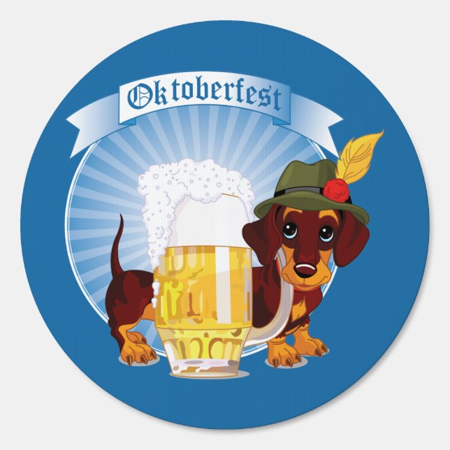 Oktoberfest Beer and Dog Yard Sign (Front)