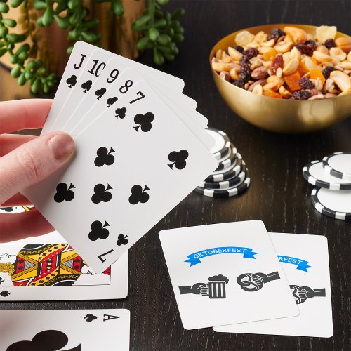 Oktoberfest Beer And Pretzel Playing Cards