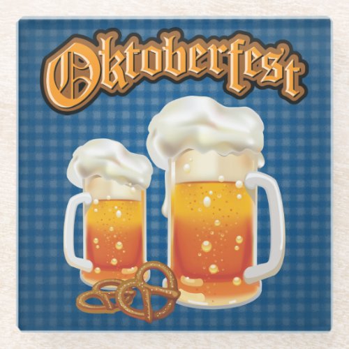Oktoberfest Beer and Pretzels Coaster