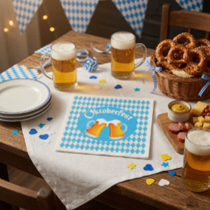 Oktoberfest Beer Bavarian Pattern Napkins