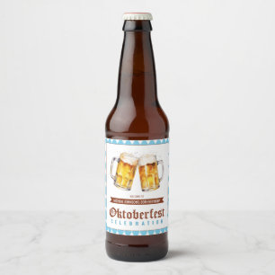 Oktoberfest Beer Birthday Party Bottle Label