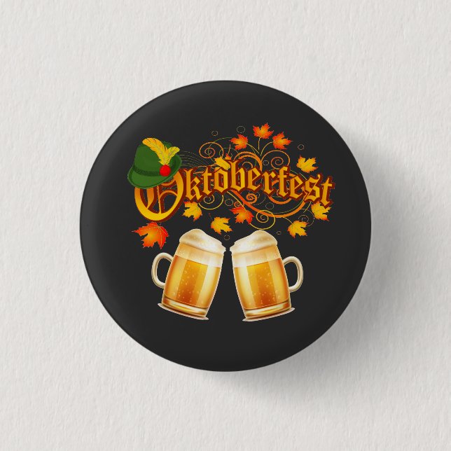 Oktoberfest Beer  Button (Front)