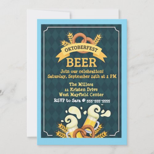 Oktoberfest Beer Celebration Party Invitation