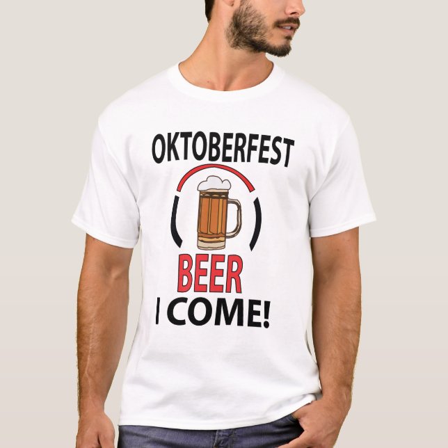 Oktoberfest Beer Drinking Funny T-Shirt (Front)