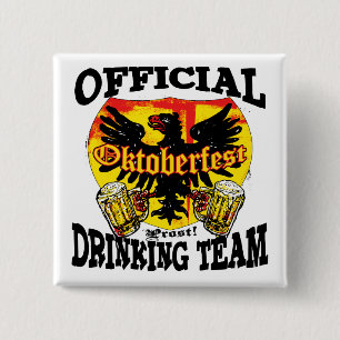 Oktoberfest Beer Drinking Team Shirts and Gifts Button