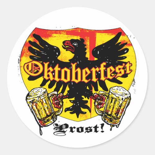 Oktoberfest Beer Drinking Team Shirts and Gifts Classic Round Sticker