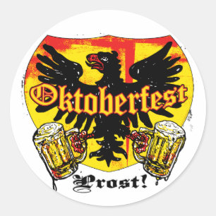 Oktoberfest Beer Drinking Team Shirts and Gifts Classic Round Sticker