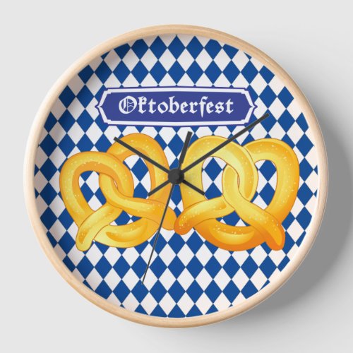 OKTOBERFEST beer Fest traditional German pretzels Clock