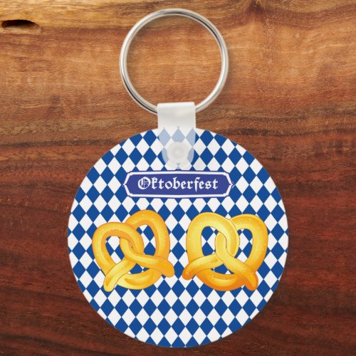 OKTOBERFEST beer Fest traditional German pretzels Keychain