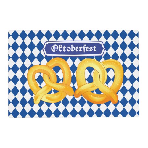 OKTOBERFEST beer Fest traditional German pretzels Placemat