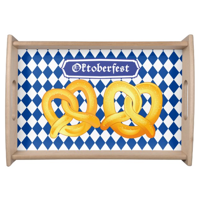 OKTOBERFEST beer Fest traditional German pretzels Serving Tray (Front)