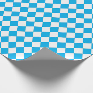 OKTOBERFEST beer festival Bavarian flag blue Wrapping Paper