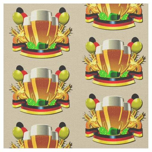 Oktoberfest Beer Festival Beer Glasses  Fabric