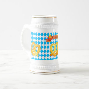 OKTOBERFEST beer festival Blue Bavarian flag Stein