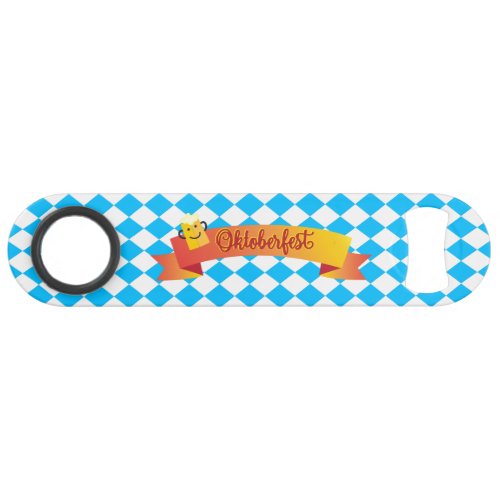 OKTOBERFEST beer festival decoration Blue pattern Bar Key