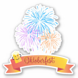 OKTOBERFEST beer festival decoration Fireworks Sticker