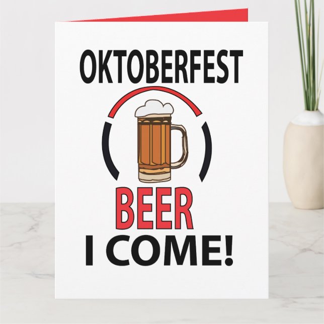 Oktoberfest Beer Festival Funny  Card (Front)