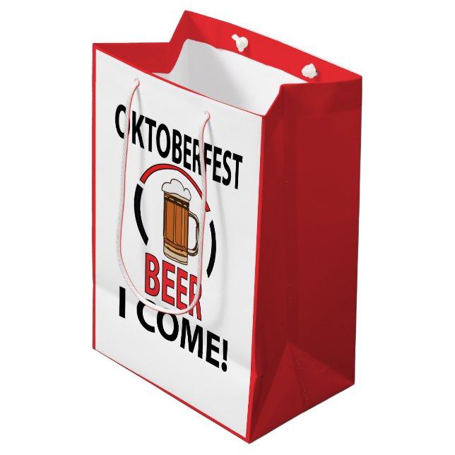 Oktoberfest Beer Festival Funny  Medium Gift Bag (Front Angled)